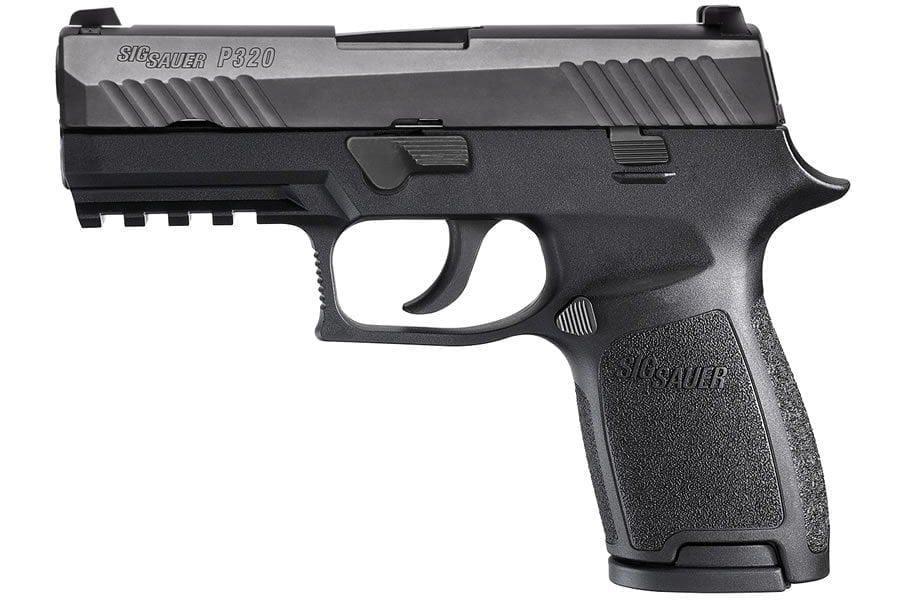 Sig Sauer P320 45 ACP Compact.  One of the great concealed carry handguns in 9mm is also a potent force as a 45 ACP compact gun.