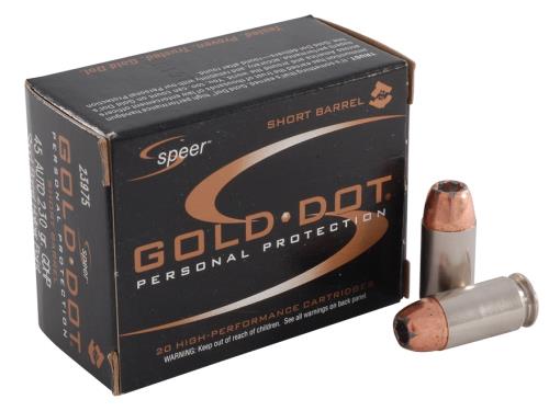 Speer Gold Dot 45 ACP ammunition